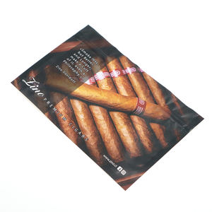 Sacs d'emballage en mylar pour <span class=keywords><strong>tabac</strong></span> et cigares avec fermeture éclair, imprimés en couleur personnalisés Hibags - Product Image 2