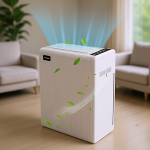 Purificateur d'air Mooka 350 M/H avec filtre HEPA H13, portable, pour grandes pièces, usage domestique, alimenté par batterie - Product Image 2