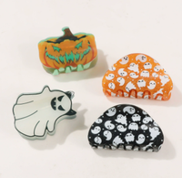 Halloween Neujahr Ostern Leuchtende Plastik-Geister-Kürbis-Haarklammer Niedliche Lustige Hai-Haarspange Weibliche Haaraccessoires