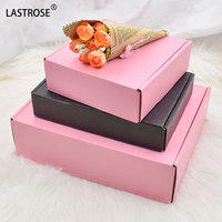 Boîte d'emballage cadeau en carton ondulé pour cosmétiques avec logo personnalisé, boîte d'expédition pliable en carton, boîte de courrier vide en papier kraft
