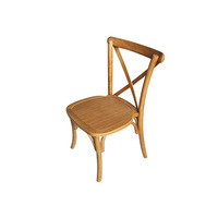 Chaise de banquet empilable moderne en bois DISHI, chaise de salle à manger, chaise de table à dos en X diagonal pour mariage