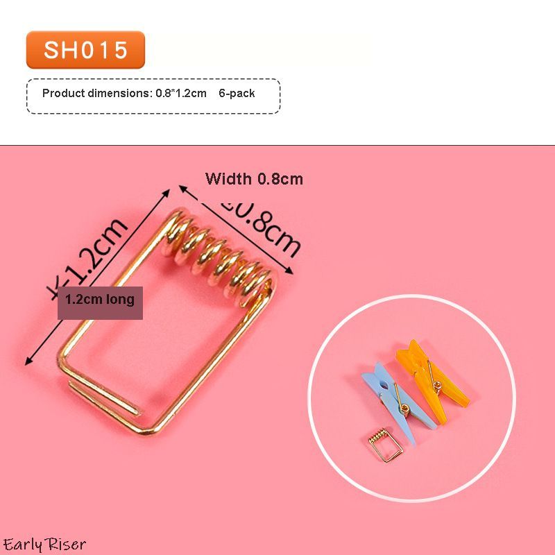 SH015 Petits clips dorés (paquet de 6)