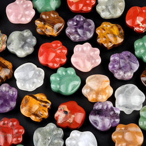 Artigianato in Cristallo Naturale, <span class=keywords><strong>Pietra</strong></span> Semi-Preziosa, Ametista Intagliata a Zampa <span class=keywords><strong>di</strong></span> Gatto, Quarzo Trasparente a Zampa d'Orso per Regalo - Product Image 1