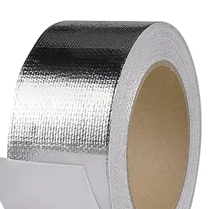 Aangepaste Aluminiumfolie Plakband Roll Alu Glasvezel Glasvezel Filament Versterkte Duct Aluminium Tape
