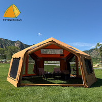 Tente de camping gonflable en coton, double couche, quatre saisons, imperméable, abri de glamping pour les voyages en plein air
