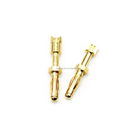 Qianjia QJUP011-G Paire de fiches banane non isolées 2,5 mm, type long et court, connecteur terminal plaqué or de type B 28.712.G