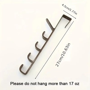 1pc Bedroom <b>Door</b> Hanger Clothes Hanging Rack <b>Over</b> <b>The</b> <b>Door</b> Plastic Home Storage Organization <b>Hooks</b>, Purse Holder For Bags Rails - Product Image 5