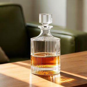 Carafe à <span class=keywords><strong>whisky</strong></span> écossais personnalisée avec logo, vente en gros, 1000 ml, en <span class=keywords><strong>verre</strong></span> cristal rond, pour vin, liqueur, cocktail - Product Image 4