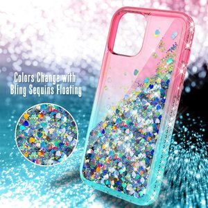 TENCHEN Luxus Clear Love Herz Pailletten Treibsand Telefon abdeckung Liquid Glitter Bling Handy hülle für Iphone 13 14 15 - Product Image 2