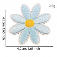 Patchs thermocollants brodés multicolores en forme de marguerite, appliques florales colorées pour vêtements, sacs, pinces à cheveux, décoration DIY