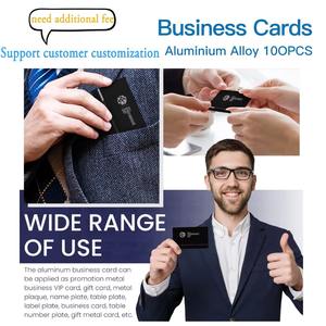 Cartes de Visite en Métal Argentées Personnalisables en Acier Inoxydable, Plaquées Or, Gravées au Laser, Vierges pour Dirigeants - Product Image 4