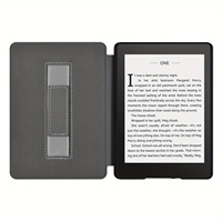 Casing E-Reader Warna Solid Premium Kompatibel untuk Kindle 2026 6 inci dengan Pegangan Tangan Terintegrasi dan Penutup Lipat