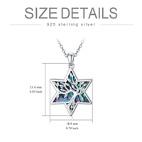 Bijoux fins en gros 925 en argent Sterling plaqué rhodium ormeau coquille arbre de vie pendentif collier pour les femmes