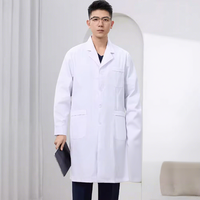 Blouse de laboratoire blanche anti-poussière, idéale pour les salles blanches, les usines pharmaceutiques, la recherche en laboratoire et la protection quotidienne