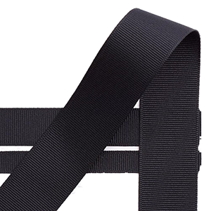 <span class=keywords><strong>Nastro</strong></span> Grosgrain in Pelle Italiana 25 mm x <span class=keywords><strong>10</strong></span> m, Colore Nero, Lavabile - Product Image 1