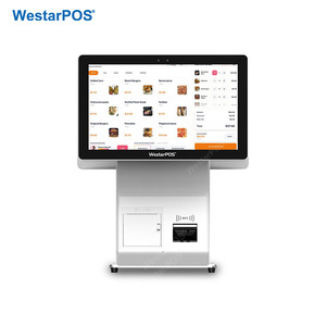 WestarPOS CRS001 Sistema POS All-in-One con Doppio Schermo da 18 Pollici e 15,6 Pollici per Panetterie - Product Image 1