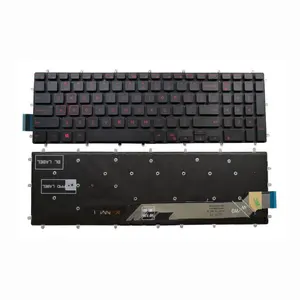15 Gaming teclado do portátil para Dell Inspiron 7566 7567 Teclado Retroiluminado EUA Vermelho