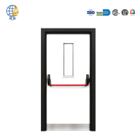 Porte coupe-feu contemporaine en acier galvanisé à feuille simple, blanche, anti-corrosion, testée anti-salpétres, KaiYu