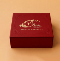 Caja de Regalo para Perfumes y Cosméticos, con Logotipo en Relieve, Reciclable, de Cartón Rígido, con Esponja para Perfume y Crema Facial