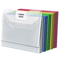 Carpeta de Archivo Transparente A4 de PP, Organizador de Documentos para Estudiantes, Suministros de Oficina, Gran Capacidad, Cierre a Presión Reforzado