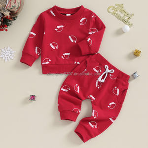 Toddler Boy Clothes Logo <strong>Christmas</strong> <strong>Cute</strong> <strong>Outfits</strong> for Kids <strong>Baby</strong> Printed Long Sleeve Sweatshirt Pants Suit - Product Image 3