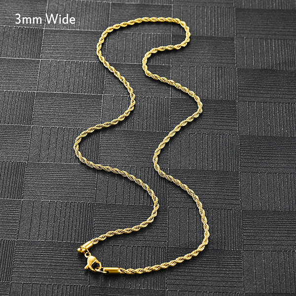 3mm Wide Gold
