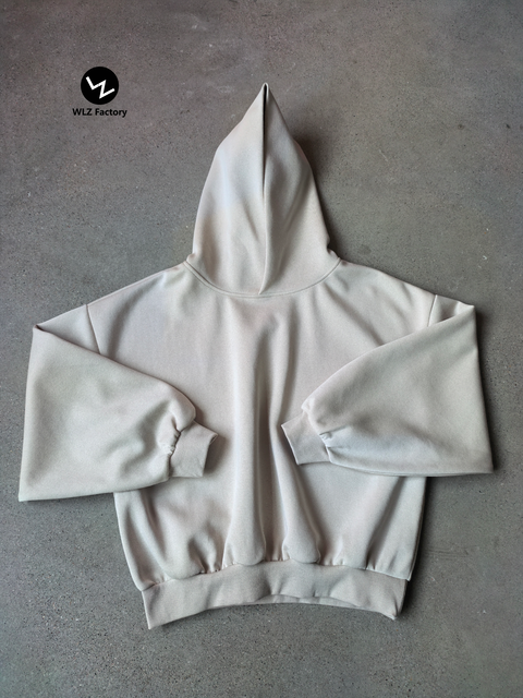 Hot Sale Men's Hoodie Cropped Oversized Fleece with Lined Cropped Hood Solid Pattern  Streetwear for Winter