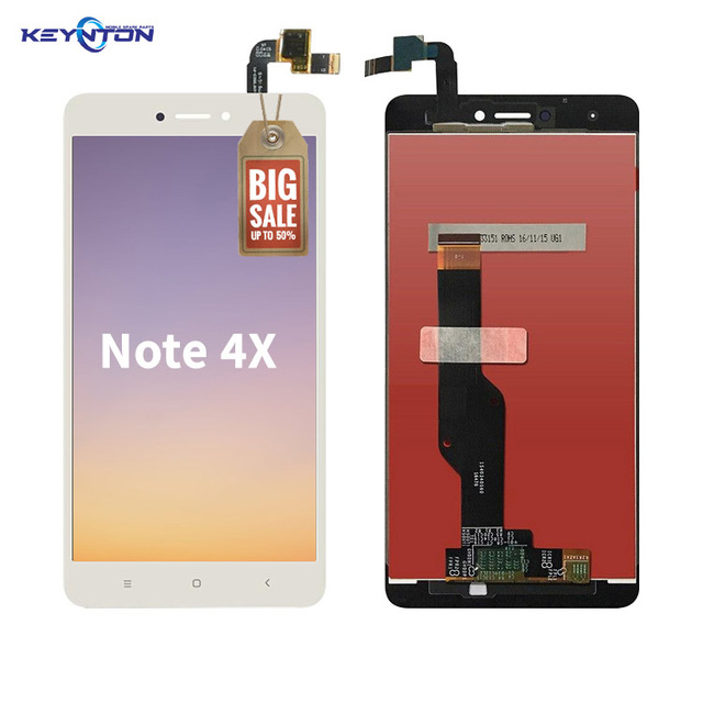 High Quality 5.5'' Screen for Redmi Note 4X, Full Display Touch Screen with Frame and Fingerprint Sensor