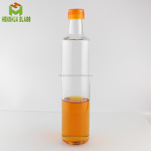 500ml forme ronde clair <span class=keywords><strong>Marasca</strong></span> 16oz 50cl vide bouteille en verre d'huile d'olive givrée récipient pour liquide alimentaire avec bouchon à vis en aluminium - Product Image 3