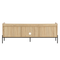 Meuble TV et armoire de rangement en MDF de couleur naturelle pour le salon, la chambre à coucher, les hôtels, les hôpitaux et les appartements.