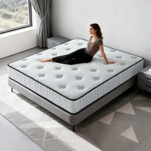 ที่นอนสปริงแบบพ็อกเก็ตสปริง คุณภาพสูง ราคาประหยัด ผ้าโพลีเอสเตอร์ สำหรับโรงแรม นอนสบาย ขนาดฟูล คิง ควีน และซิงเกิล - Product Image 1