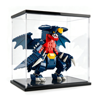 Vitrine de présentation en acrylique à fente unique pour figurines de collection Pop Mart Labubu Molly Skullpanda, avec protection anti-UV et anti-poussière