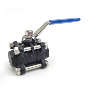 Precio al por mayor Proveedor <span class=keywords><strong>de</strong></span> China Válvula <span class=keywords><strong>de</strong></span> bola <span class=keywords><strong>de</strong></span> acero <span class=keywords><strong>de</strong></span> tres piezas (3PCS) con operación manual - Product Image 1