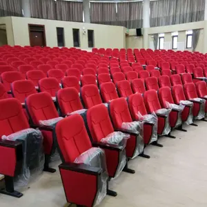 गर्म बिक्री फर्नीचर मानक सीट आकार थियेटर चर्च बैठने की व्याख्यान हॉल सभागार कुर्सी