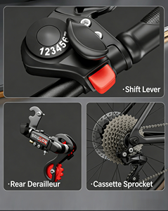 Vélo de montagne Ruidongle avec cadre en acier au carbone, fourche avant à ressort, amortisseur, panier en plastique pour enfants - Product Image 5