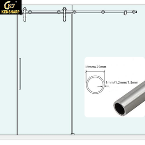 Kensharp kính đôi cửa trượt trarck ống tròn phụ kiện trượt con lăn tắm trarck - Product Image 2