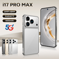 Nuevo I17 Pro Max, Teléfono Inteligente Mini Android de 5.0 Pulgadas, 4GB+128GB, en Inglés, Alemán, Francés, Español y Otros Idiomas