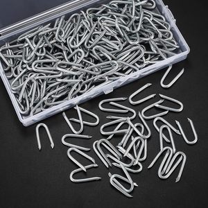 Agrafes en fil d'acier Wugongshan en forme de U, galvanisées, 24x14.4x2.3 mm, robustes, pour usage extérieur - Product Image 4