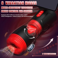 Masturbateur masculin automatique à léchage de langue, pompe à pénis avec 9 modes de léchage et 9 modes de succion, machine pour hommes