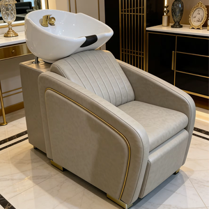 Fauteuil et lit de massage en coton de luxe DM de haute qualité avec bassin en céramique, couleur personnalisable pour salon de coiffure - Product Image 1
