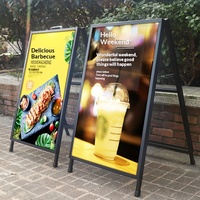 Support d'affichage promotionnel pliable en forme de A, vertical, sur pied, de type A, pour panneau KT, utilisation en extérieur, minimaliste et moderne