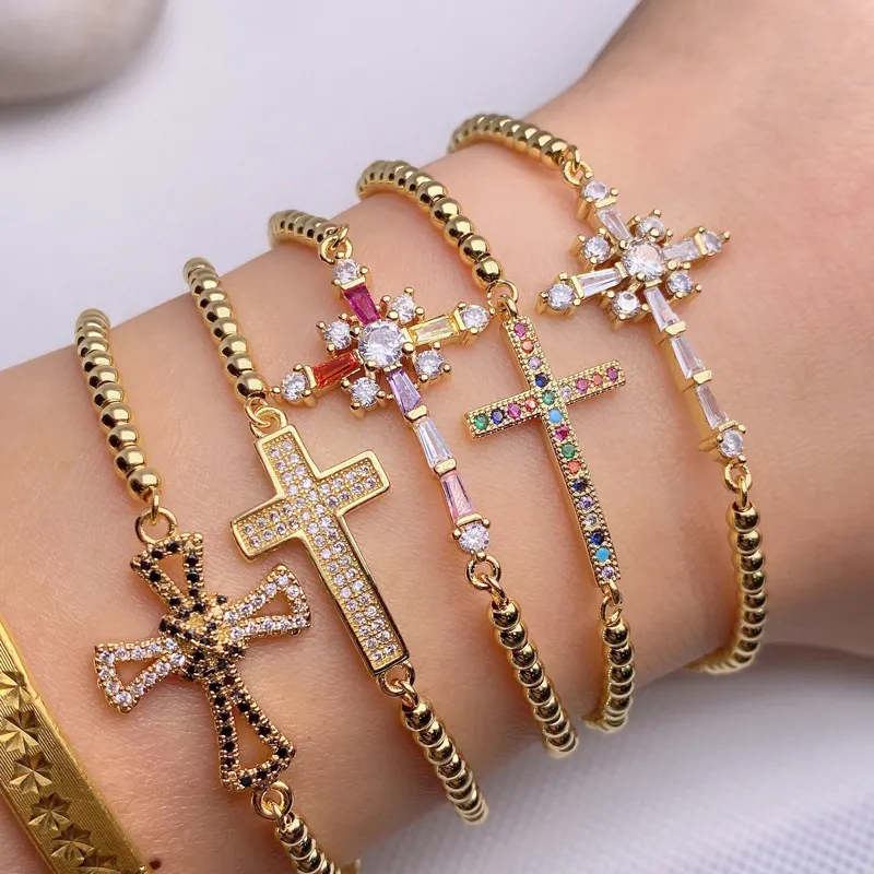 China Schmuck machen Jesus Kreuz wundersame Medaille Rosenkranz Perlen Spacer DIY Halskette Armband