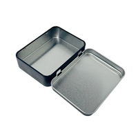 Rectangle carré résistant aux enfants menthe boîte en fer blanc à charnière emballage impression personnalisée petite boîte en fer blanc à bonbons charnière en métal boîte en fer blanc