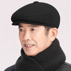Autumn Winter Newsboy <b>Hat</b> <b>for</b> the Elderly Men Winter Protect Ear Warmth Ivy Beret <b>Hat</b> - Product Image 1