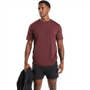 Nouveaux T-shirts pour hommes en modal teint en pièce, de luxe, de haute qualité, coupe régulière, séchage rapide, respirants, OEM - Product Image 2