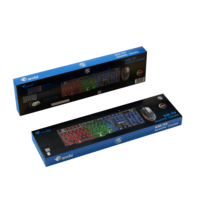 Combo de Teclado y Ratón para Juegos con Retroiluminación LED, Interfaz USB, 104 Teclas Estándar para PC