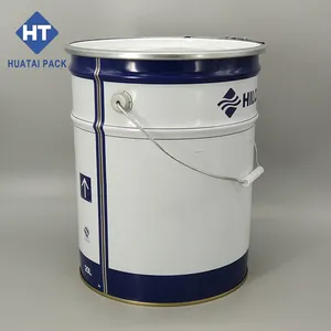 Printed 20L Metal Paint With Lock Ring Lid Used For Paint /ink/oils