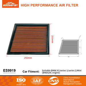 Filtro Aria a Pannello Lavabile ad Alto Flusso EDDYSTAR per BMW X1/Serie 1/Serie <span class=keywords><strong>2</strong></span>/Mini (B48A20C) ES9919 - Product Image 5