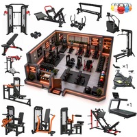APEXHQ Ensemble complet d'équipements de fitness haut de gamme pour la maison, machines de musculation à charge libre pour l'entraînement de force