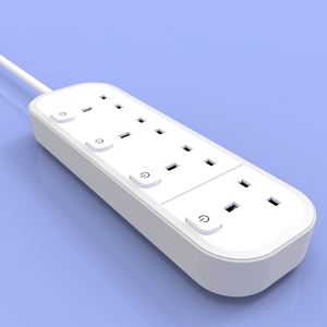 Nhà máy mới UK <span class=keywords><strong>Power</strong></span> Strip với 2 màu OEM tùy chỉnh 4 cách ổ cắm <span class=keywords><strong>3</strong></span> cách + Cổng USB PP chất liệu mở rộng ổ cắm - Product Image 1